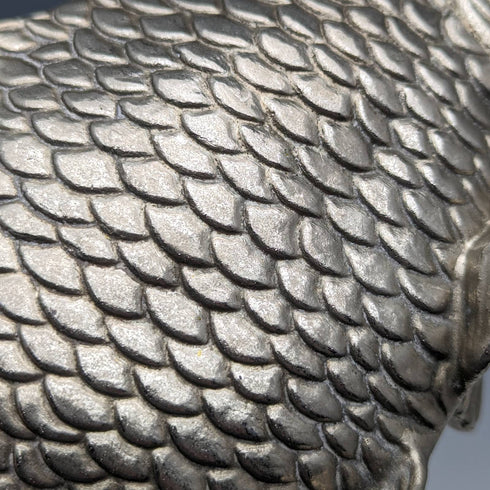 British vintage pewter fish figurine pair